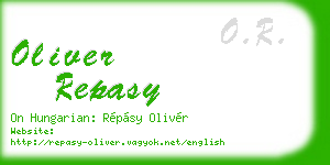 oliver repasy business card