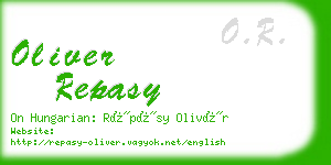 oliver repasy business card